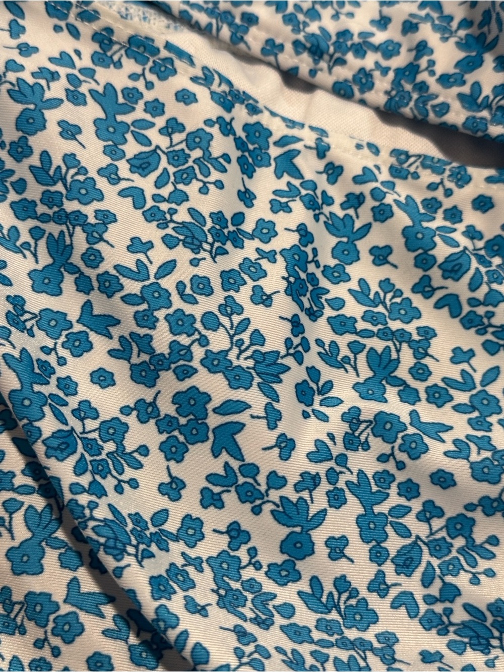 Small Blue Floral Two-Piece Bikini Set / swimsuit / bathing suit S - Picture 6 of 7